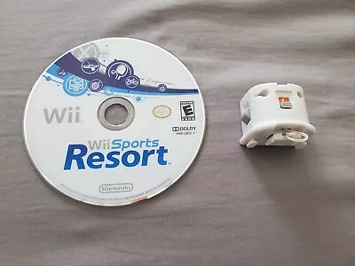 Wii Sports Resort (Nintendo Wii 2009) GAME DISK + MOTION PLUS ADAPTER WHITE ! • $32.98