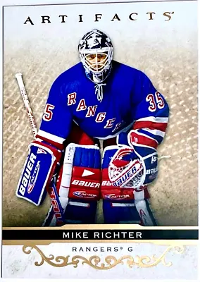 2021-22 Artifacts Legends Mike Richter #156 ROSE GOLD New York Rangers MISCUT • $6.26