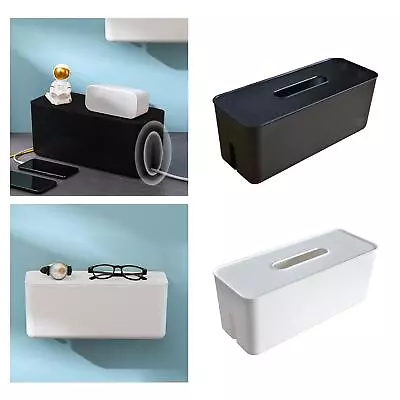 Wall Mounted Cable Management Box Freestanding Medium Cable Protector Box • £12.66