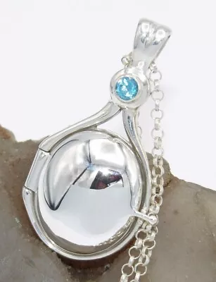 Hand Made In USA H2O Add Water Mermaids Locket Pendant SOLID 925 Sterling Silver • $72.77