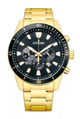 Citizen Men's Quartz Chronograph Gold Watch 44MM AN8182-84E • $112.99