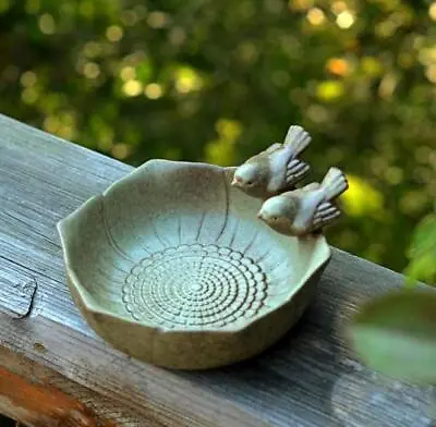 £21.63 • Buy Ceramic Birth Baths Garden Decor Birth Feeder Ceramic Aquarium Retro Finish Bird