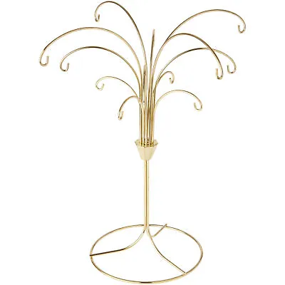 Bard's 12 Arm Gold-toned Ornament Stand Tree 11.5  H X 10  W X 10  D • $29.90