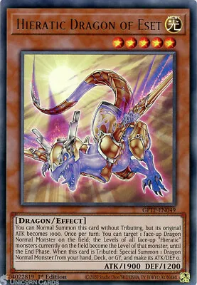 GFTP-EN049 Hieratic Dragon Of Eset Ultra Rare 1st Edition Mint YuGiOh Card • £0.99