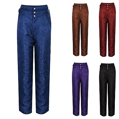 Mens Gothic Pants Cosplay Costume Trousers Steampunk Victorian Pants N • $32.92