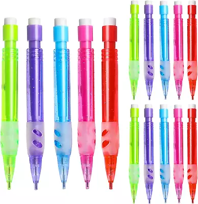 15Pcs Mini Mechanical Pencils Assorted Automatic Pencils With Mini Erasers 0.7 M • $12.17