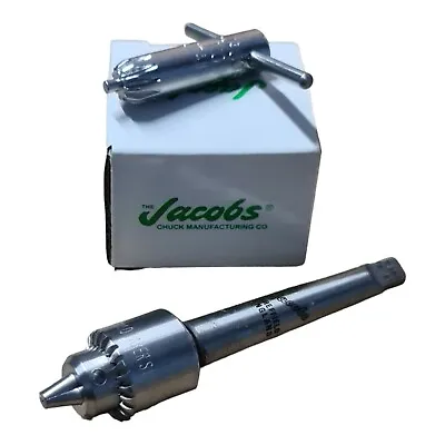 Jacobs Stainless Steel Chuck 0M 0-4mm MT 1 Taper Arbor Drilling Chuck Mini Lathe • £49.99