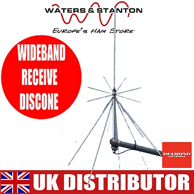 £99.95 • Buy DIAMOND D-190 Discone Wideband Antenna 100MHz - 1.5GHz For Receiving