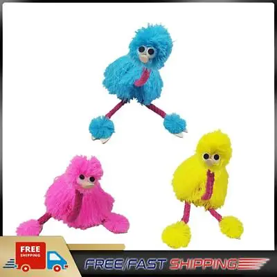 Pull String Hand Puppet Ostrich Toy Cute Muppet Doll Joint Activity For Children • £5.39