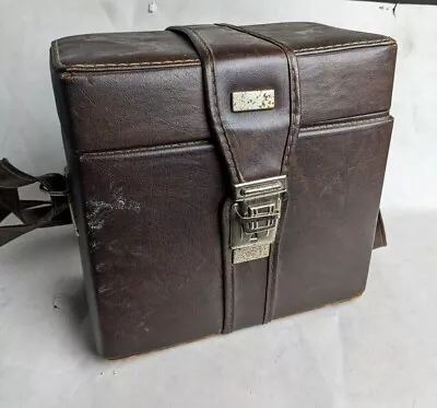 $0.99 • Buy Vintage Hard Leather Camera Case Brown 