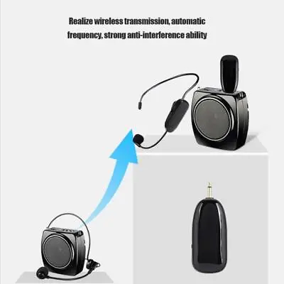 UHF Wireless Headset Microphone Receiver Mic System For Voice Amp • £19.01