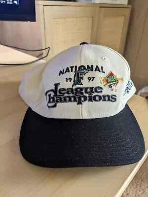 Vintage Florida Marlins 1997 National League Champion Hat Baseball Snapback • $12.99