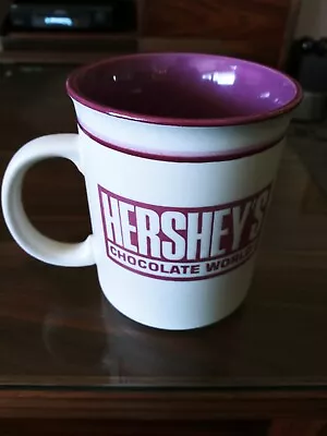 Vintage Hershey’s Chocolate World Hershey PA Mug Unique Embossed Art PINK • $9.97