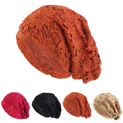 Muslim Women Lace Turban Cover Hijab Chemo Cap Hat Hair Loss Bonnet Wrap Head • $7.59