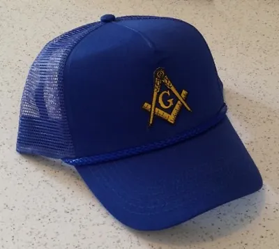 Masonic Trucker Style Cap In Blue • $10.95
