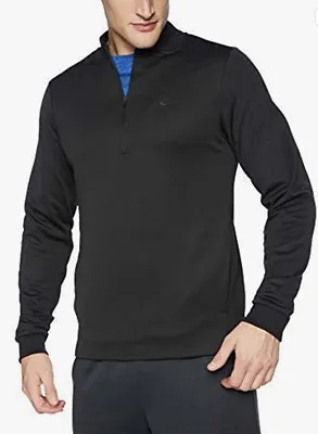 Oakley Small Blackout Stretch Performance Black 1/4 Zip Pullover Jacket Tops • $46.53