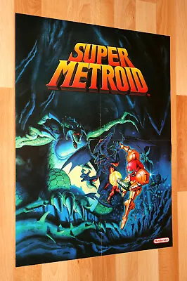 1994 Super Metroid Nintendo SNES Vintage Very Rare Poster 55x42cm • $251.88