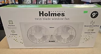 9  2 Speed Twin Blade Manual Window Fan With Reversible Airflow White New • $31.99