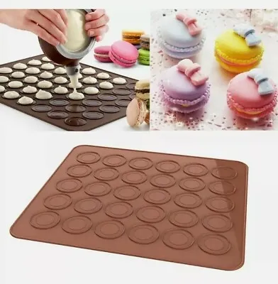 £3.80 • Buy Silicone French Macaron Mat Tray 30 Circles Macaroon Mold Oven Baking Tool Mould