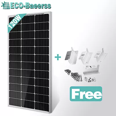 120W Mono Solar Panel Kit 12V For RV Caravan Boat Van Shed Trailer Off Grid • £87.59