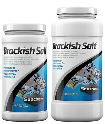 Seachem BRACKISH SALT 300g & 600g - Remineraliser For Aquarium Fish Tank • £9.99