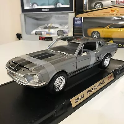 Road Signature 1/18 - Shelby Mustang GT-500 KR 1968 Grey Diecast Scale Model Car • £52.50