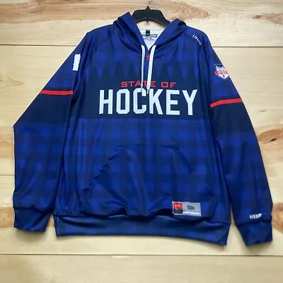 UNRL Sweatshirt Medium Blue Hoodie State Of Hockey Silk Series Minnesota • $38.99