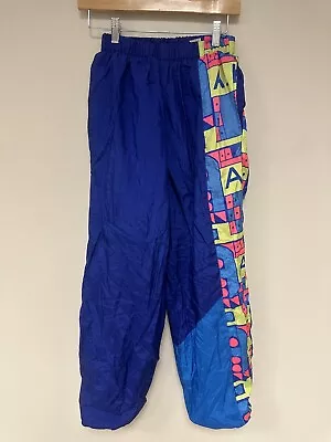 1980s Vintage Gitano Outerwear Windbreaker Nylon Size Small  Pants NEON 80's • $15.84