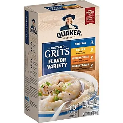 Quaker Instant Grits 4 Flavor Variety Pack 0.98oz Packets 10 Pack • £11.90