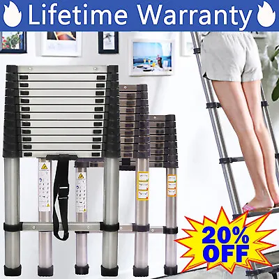 £77.32 • Buy PRO. Portable Heavy Duty Multi-Purpose Stainless Telescopic Ladder Extendable