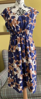 £30 • Buy KEW Summer Dress Floral Linen Blend Size 14 New