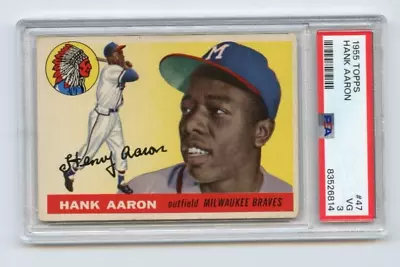 1955 Topps #47 Hank Aaron PSA 3 VG • $76.33