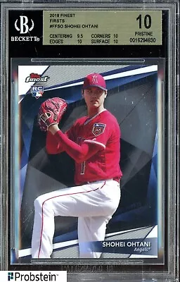 2018 Topps Finest Firsts Shohei Ohtani Angels RC Rookie BGS 10 PRISTINE • $0.99