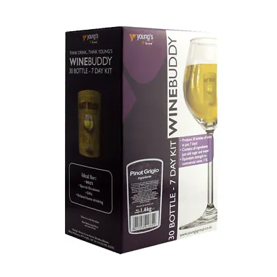 £29.49 • Buy WineBuddy Home Brew Wine Kit Refill Youngs 30 Bottle 7 Day - Pinot Grigio
