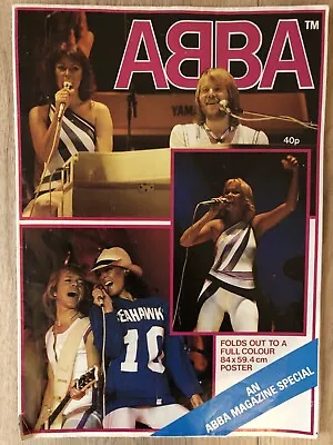 ABBA MAGAZINE POSTER SPECIAL 1979 -FREE POSTAGE !! VERY RARE !! Good Condition!! • £13.99