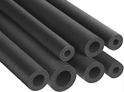 5 Pieces Black Foam Rubber Pipe Tubing Heat And Cool Insulation 6 Foot Long • $31.99