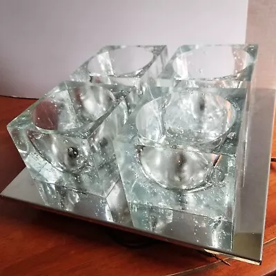 Vintage Gaetano Sciolari Lightolier Ice Cube Light 1970s MCM Mid Century Modern • $525