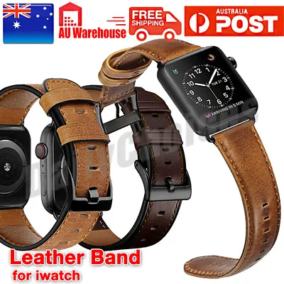 $13.89 • Buy Leather Strap IWatch Band For Apple Watch Series 7 6 5 4 3 2 1 38 42 40 44mm