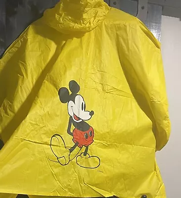 Disney Parks Child  Size L Yellow Mickey Mouse Rain Poncho Jacket Disney World • $10