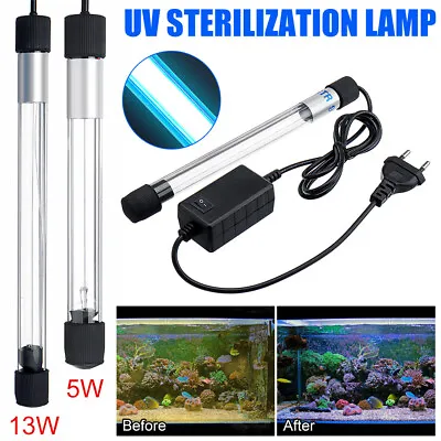Aquarium UV Sterilizer Light Submersible Water Clean Lamp For Fish Tank Pond • £13.99