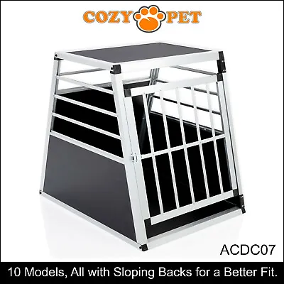 Aluminium Car Dog Cage Cozy Pet Travel Puppy Crate Pet Carrier Transport ACDC07 • £73.99