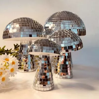 £9.37 • Buy Room Table Decor Rotating Light Mirror Ball Disco Ball Crystals Mushroom