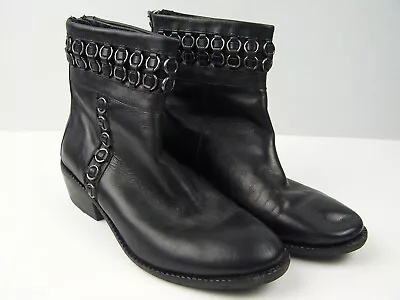 B. Makowsky Black Leather Womens Booties Boots Shoes Size 6.5M • $32.99