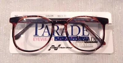 Vintage PARADE EYEWEAR 1254 Multi 54/20 P3 Round Eyeglass Frame NOS #314 • $9.99