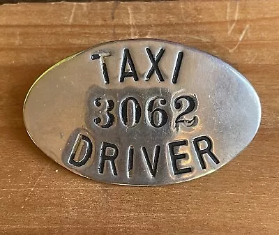 Early Vintage Taxi Cab Driver New York? Pin Badge #3062 Costume Prop Piece • $75