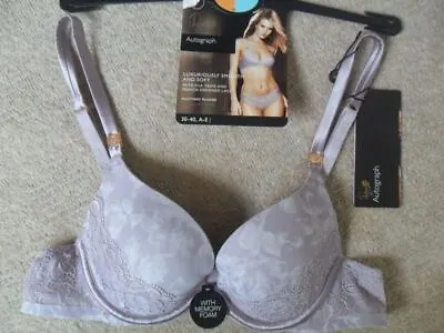 M&s Rosie Autograph Lilac Plunge Padded Wired Multiway Memory Foam Bra 32a • £11.99