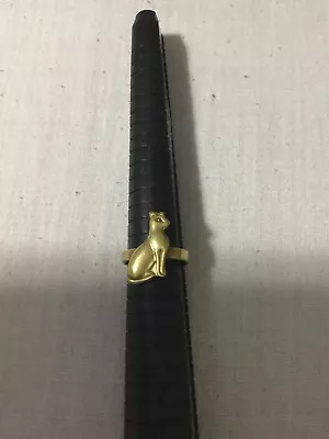 Unique Brass Adjustable Egyptian Brass”Bastet Cat” 1  Ring Handmade In Egypt!WOW • $12.65