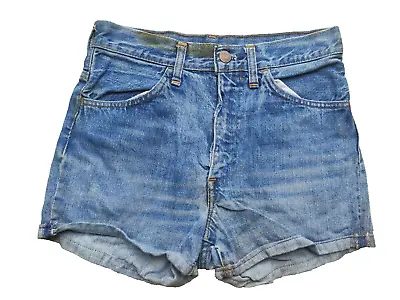 Levis Denim Vintage Shorts Hotpants Zip Fly Mid Waist Cut-Off Jeans Levi W27 • £10.95