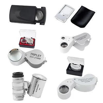 £3.99 • Buy Jewelers Loupe Magnifier Watchmakers With LED Light Glasses Eyeglass Jewelry 
