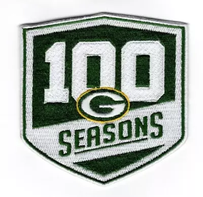 🧀2018 GREEN BAY PACKERS 100 Seasons Commemorative Iron-on Football Jersey PATCH • $4.65